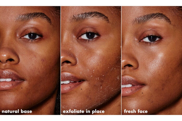 Before and After Using Exfoliating Cleanser